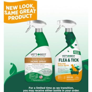  Vet’s Best Flea and Tick Home Treatment Spray 32 oz 