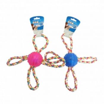  DUVO TPR BALL WITH ROPE 4 HANDLE 27cm 
