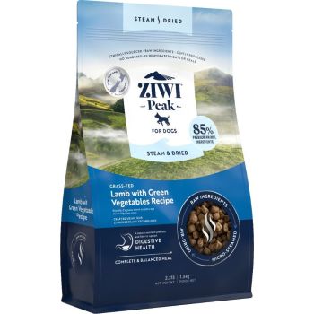  ZIWI Peak Steam & Dried Grass-Fed Lamb with Green Vegetables Recipe Dry Dog Food 1.5kg 