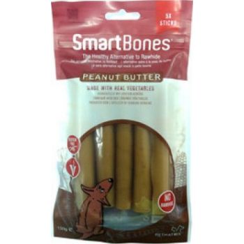  SmartBones Dog Chews Sticks Peanut Butter 5 Pk 
