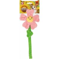 FOFOS Pink Flower Crinkle Rope Dog Toys