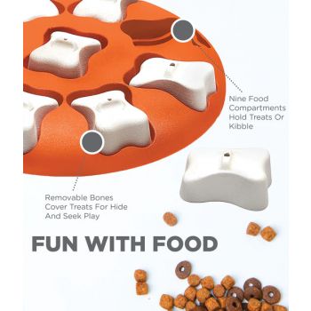 Nina Ottosson by Outward Hound Dog Smart Orange Interactive Treat Puzzle Dog Toys 
