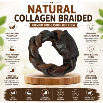  Petrix Natural Collagen Braided Rings - 2 Pcs 