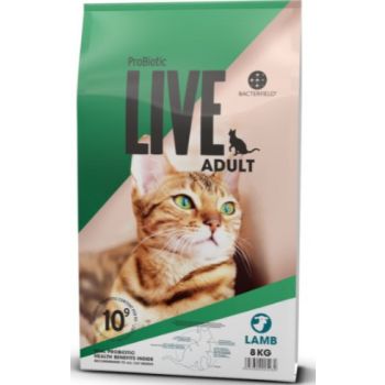  Probiotic Live Cat  Dry Food Adult Lamb 8kg 