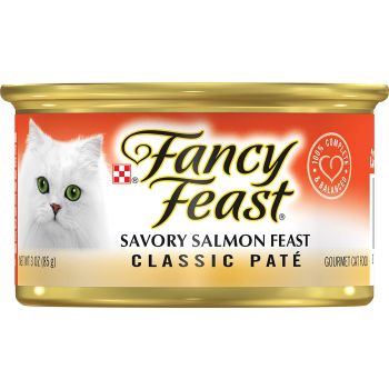  Purina Fancy Feast Classic Savory Salmon Pate, Wet Cat Food 85 grams 