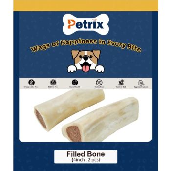  Petrix Filled Bones 4" - 2 Pcs 