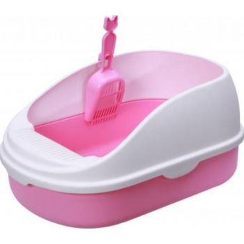  PawsitivCat Litter Tray  Emma Classico Pink & White 