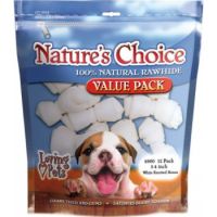 Loving Pet White Knotted Bones, 3-4"