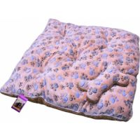 Coco Kindi Cushion With Bone Peach Paw Print Color Fur Bed Size 3 - 80x70cm
