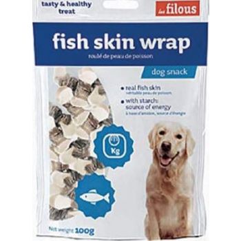  Les Filous Dog Treats Fish Skin Wrap 100g 
