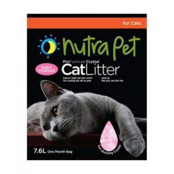  Nutra Pet Cat Litter Silica Gel 7.6L Baby Powder Scent 