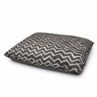 Outdoor Water Resistant Dog Bed Chevron Black Medium