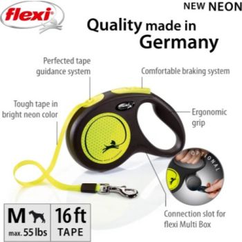  Flexi New Neon Yellow Tape[Length - 5M, Size - M 