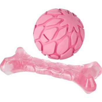  FOFOS Milk Bone & Ball Puppy Toy Pinks 