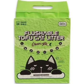  Sand Bible Flushable Tofu Cat Litter Green Tea -2.5KG / 5.5LB 