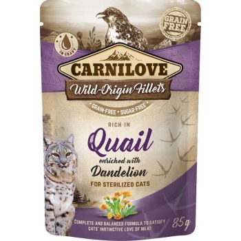  Carnilove Quail Enriched With Dandelion For Sterilized Cats Wet Food  85g 