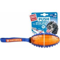 Rugby Ball "Push To Mute" solid transparent blue/orange
