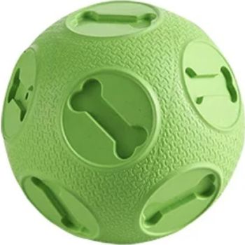  Miss Bear Colorful Football Pattern Sound Ball Dog Toy - 3 inches (Medium Dogs) 