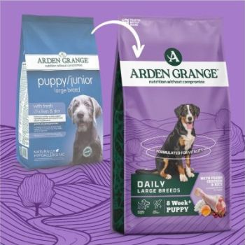  Arden Grange Daily Large Breeds Puppy with Fresh Chicken & Rice Dry Dog Food 2kg 
