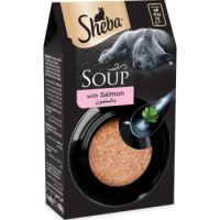Sheba Soup with Salmon Wet Cat Food - 4X40G