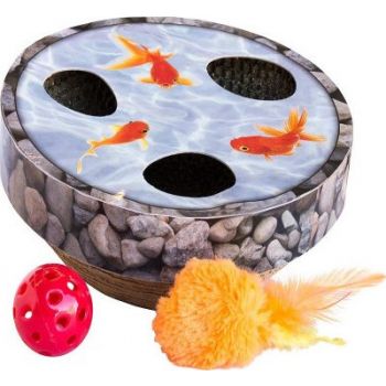  Petstages Hide and Seek Wobble Pond Cat Scratcher with Catnip 