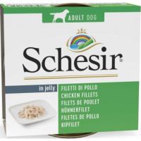 Schesir Chicken Fillets Dog Wet Food Can Jelly (150g)