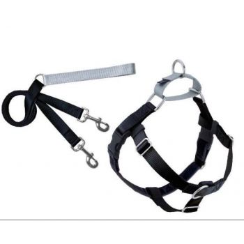  Freedom No-Pull Harness and Leash - Black / Large 1" 
