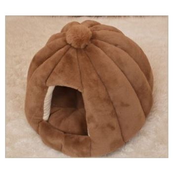  PETS CLUB HOODED PET HOUSE ROUND WITH SOFT COTTON BED , 48*40 CM – MEDIUM – 