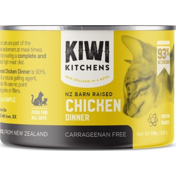  Kiwi Kitchens Barn Raised Chicken Dinner Canned Wet Cat Food 170g 