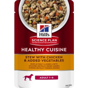  Hill’s SCIENCE PLAN HEALTHY CUISINE Adult Dog Stew With Chicken & Added Vegetables Pouch 90g 