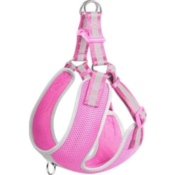  Fida Step-in Dog Harness – Reflective Pink Medium Girth 23in – 27in (58.4cm – 68.6cm) 
