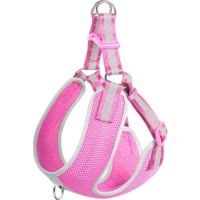 Fida Step-in Dog Harness – Reflective Pink Medium Girth 23in – 27in (58.4cm – 68.6cm)