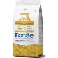 Monge Adult All Breeds Dog Food Chicken/Rice/Potato 2,5 kg ( 10pcs left)