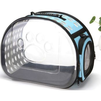  Woofy Transparent  Pet Handbags Carrier Blue (42x26x35 cm) 