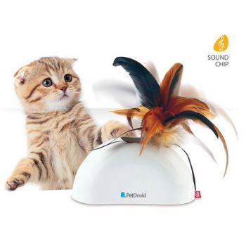  Feather Hider pet droid w/natural feather sound module and motion sensor 