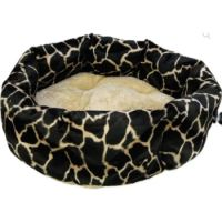 Coco Kindi Washable Donut Shape Fur Bed - Size #3 Giraffi Print  56×20 cm