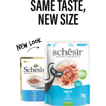  Schesir Complements Cat Wet Food in Jelly Pouch- Tuna 70g 