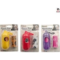 Saas Poop Bag With Dispenser Assorted Color