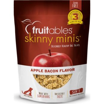  Fruitables Skinny Minis Dog Treats Apple & Bacon 5 oz 
