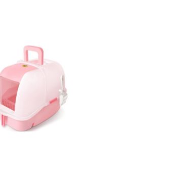  Catidea Luxury Hooded Cat Litter Station with Sifter-Pink 
