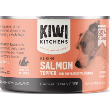  Kiwi Kitchens King Salmon Topper for Supplemental Feeding Canned Wet Dog Food 170g 