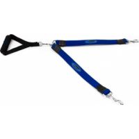 EZ Steps Stretch Dual Leash Large Blue
