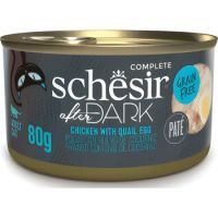 Schesir After Dark chicken + quail egg pate wet food for cats 80g