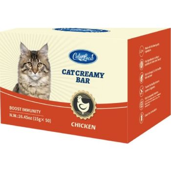  Cola Loca Cat Creamy Bar – Chicken  Flavour – Box of 50 x 15g Tubes 