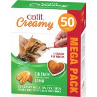 CATIT CREAMY TREATS MEGA PACK CHICKEN WITH LAMB, 50 TUBES/BOX