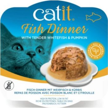  Catit Cat Wet Food  Fish Dinner, White fish & Pumpkin 80 G 