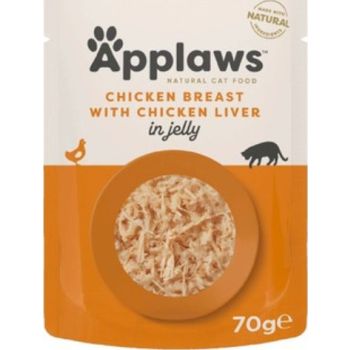  Applaws Cat Wet Food Chicken  With Liver 70G Jelly Pouch 70g 