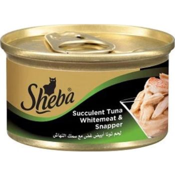 Sheba Tuna Whitemeat and Snapper Wet Cat Food - 85G 