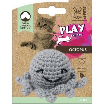  M-PETS Octopus Organic Cotton Cat Toys Grey 