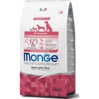 Monge Natural Superpremium All breeds Puppy and Junior Mono protein Beef with Rice 2.5kg